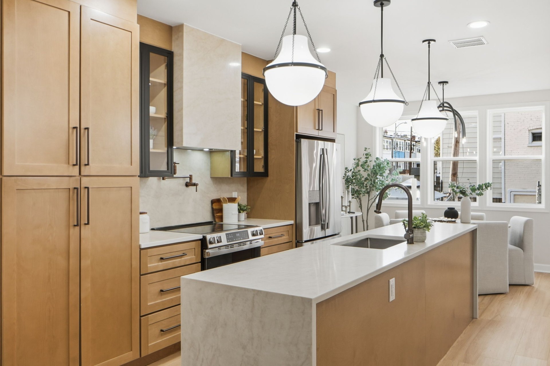Kitchen – Birch & Globe Pendants