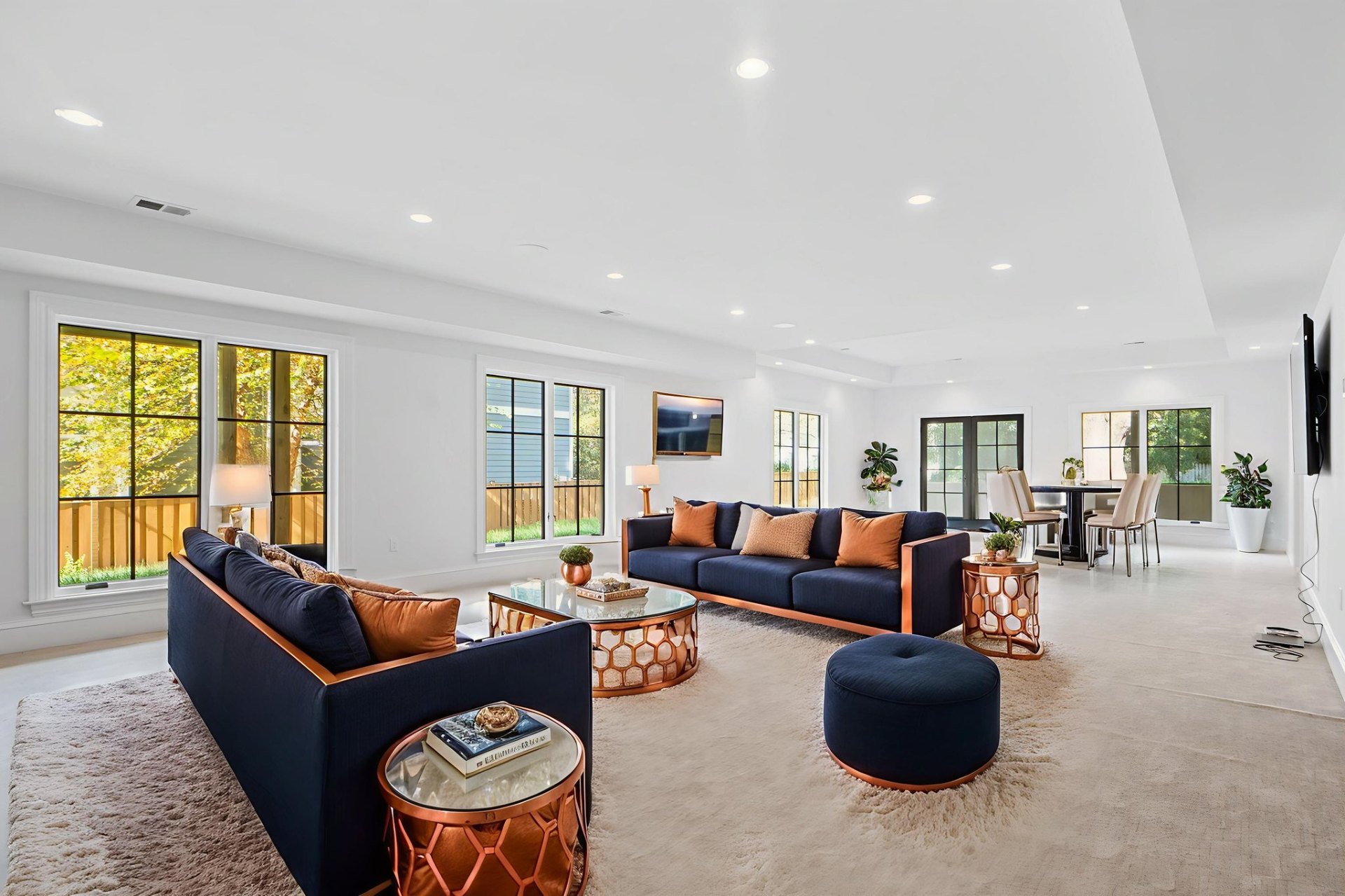 Living Room – Navy Virtual Staging